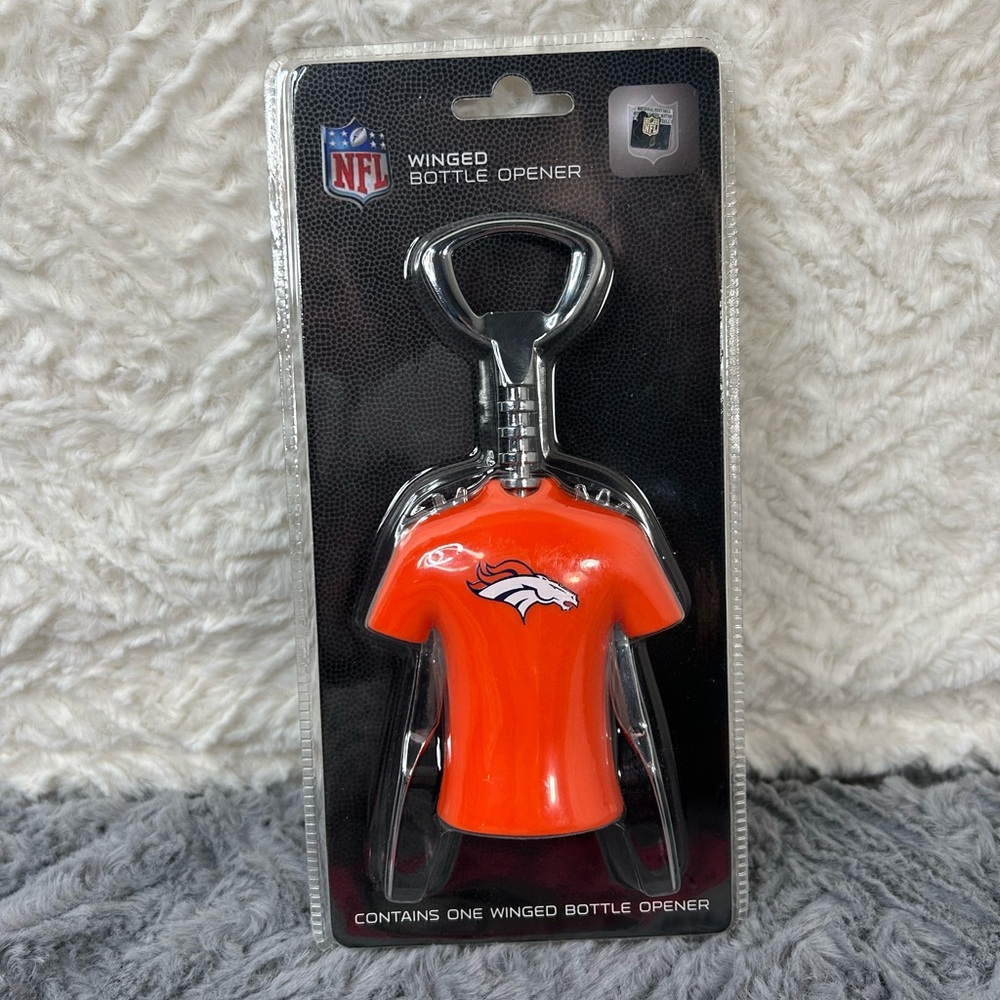 NFL Denver Broncos Corkscrew Winged Wine Bottle Opener